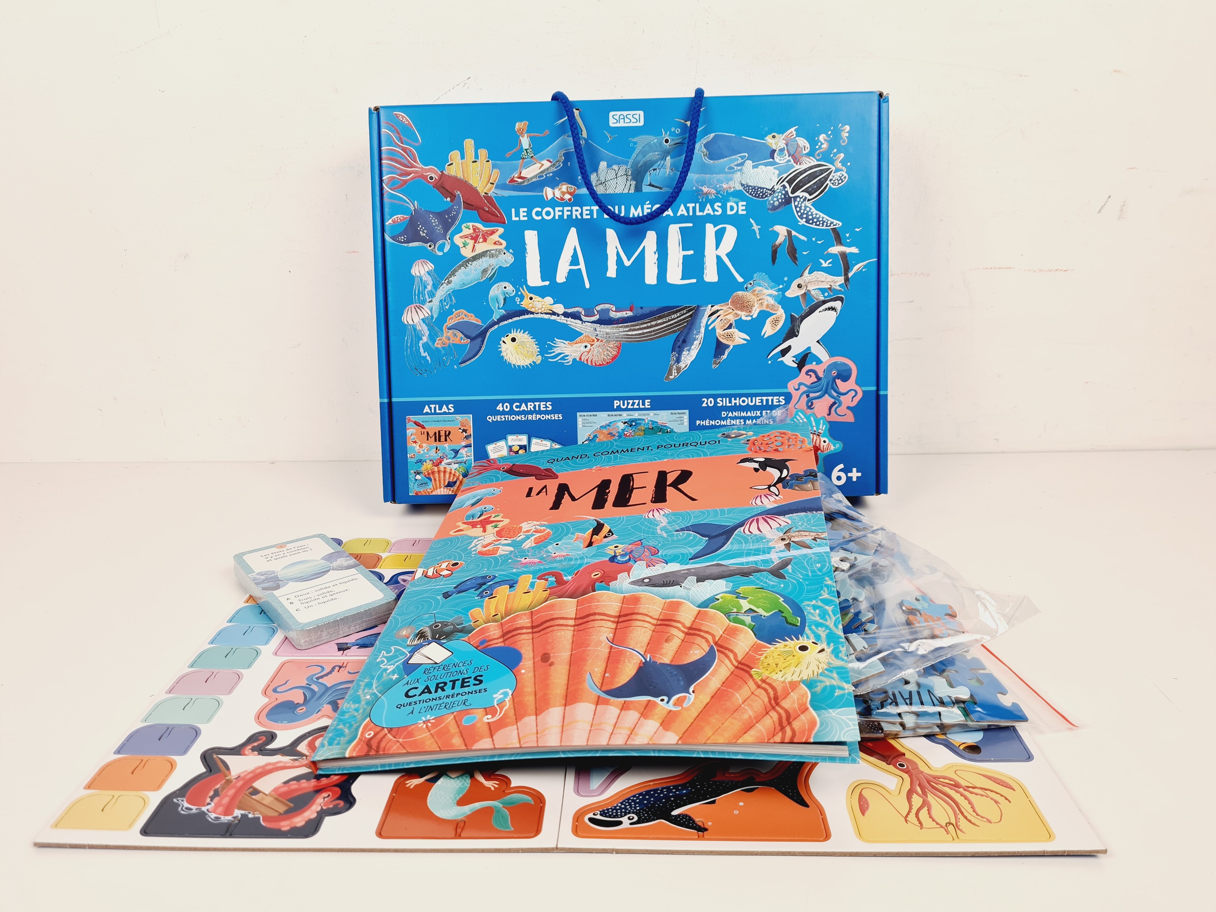 Puzzle 500 pièces - Le coffret méga atlas de la Mer - Sassi - 6 ans + Très bon état - Vue 2 - 